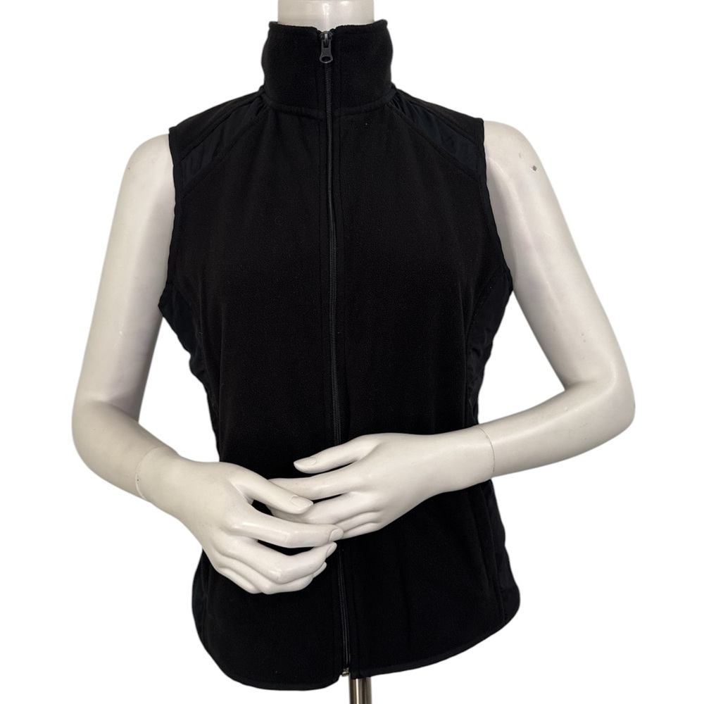 Tek Gear Black Sleeveless Zip-Up Vest